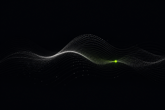 A quiet data wave with one Acid Green active point